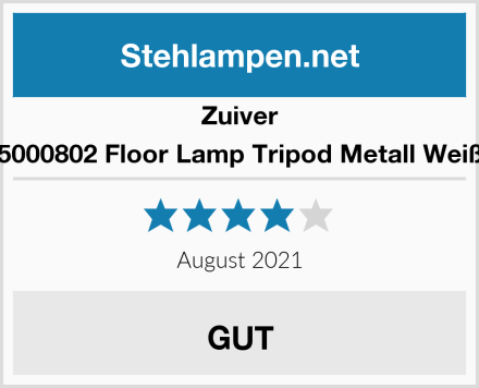 Zuiver 5000802 Floor Lamp Tripod Metall Weiß Test