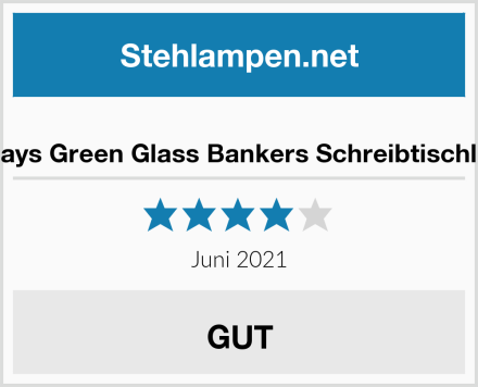  Newrays Green Glass Bankers Schreibtischlampe Test