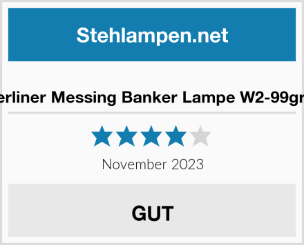 Berliner Messing Banker Lampe W2-99gr B Test