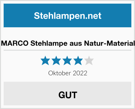  MARCO Stehlampe aus Natur-Material Test