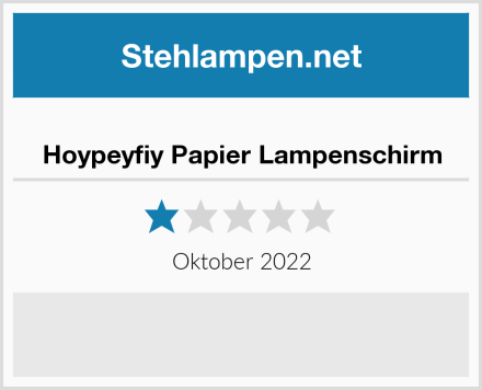  Hoypeyfiy Papier Lampenschirm Test